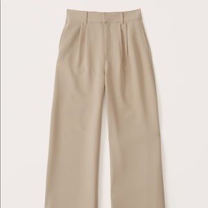 Abercrombie Tailored Wide Leg Pants Tan small